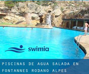 Piscinas de agua salada en Fontannes (Ródano-Alpes)